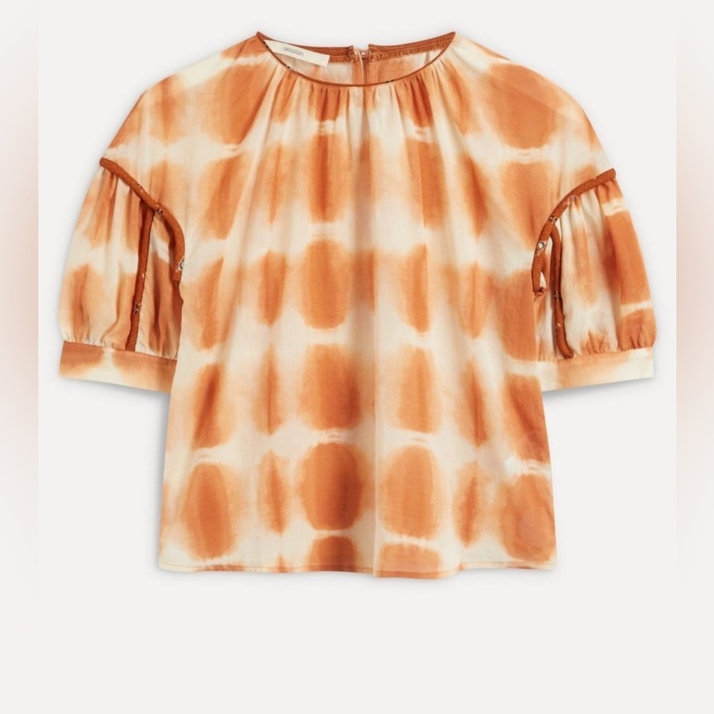Sessun Aminorte Tie-dye Top In Occitan Sz S 100%Cotton